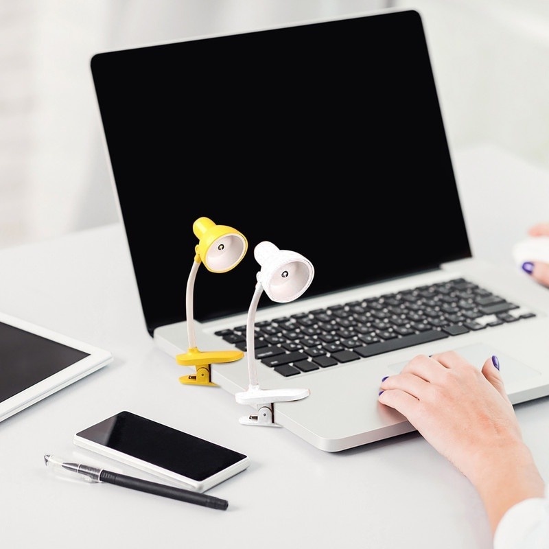 [Màu Sắc Ngẫu Nhiên] Đèn LED Cổ Ngỗng Dạng Kẹp Linh Hoạt Có Thể Điều Chỉnh Đèn Đọc Sách Tiết Kiệm Năng Lượng / Đèn Đọc Sách Nhỏ