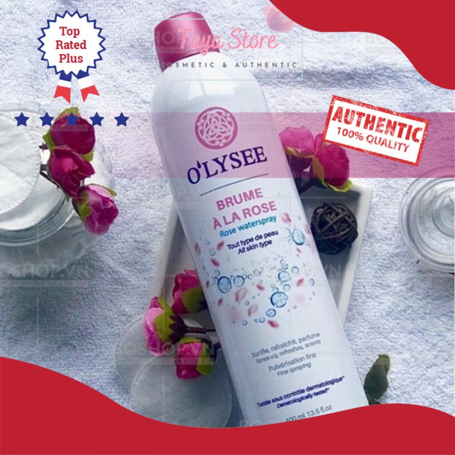 Xịt Khoáng Olysee Brume 400ml À La Rose Waterspray Pháp cân bằng ẩm, dịu da