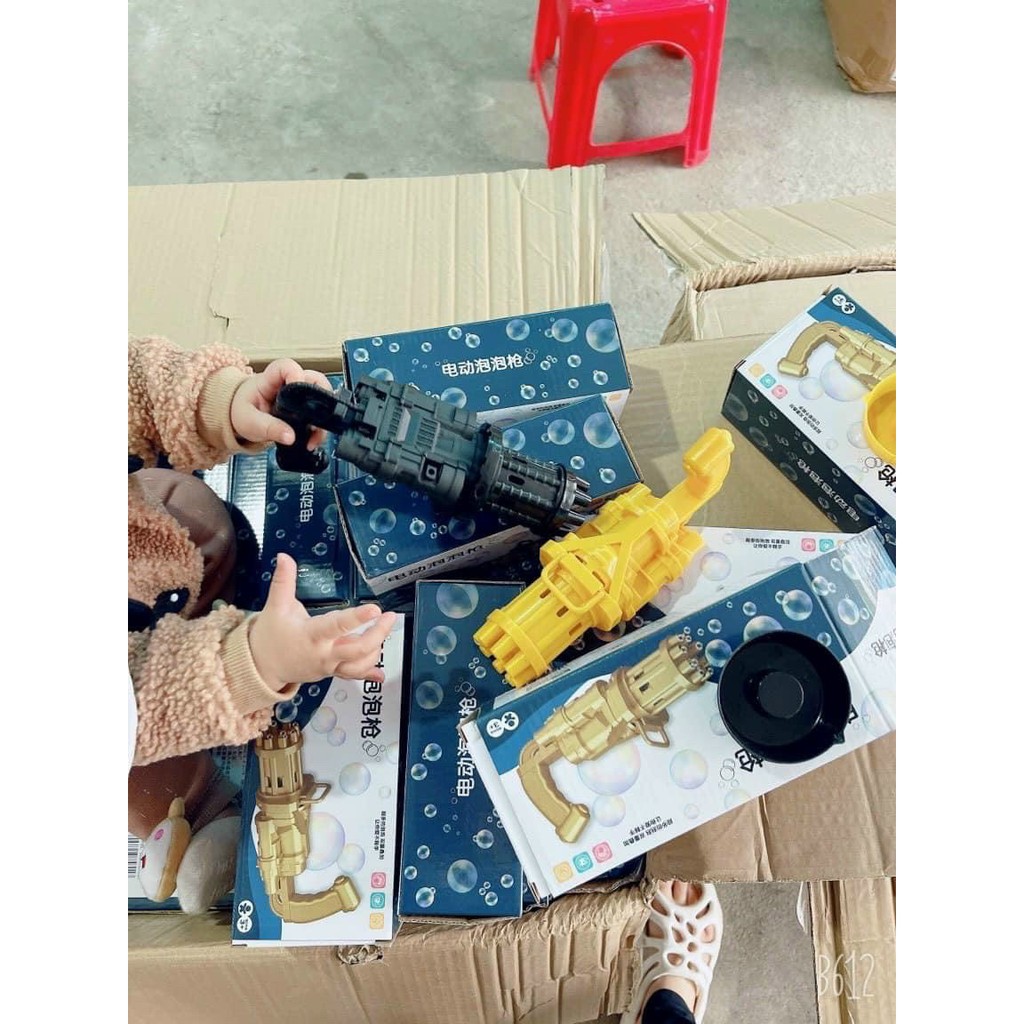 Súng Bắn Bong Bóng 8 Nòng Siêu Mạnh