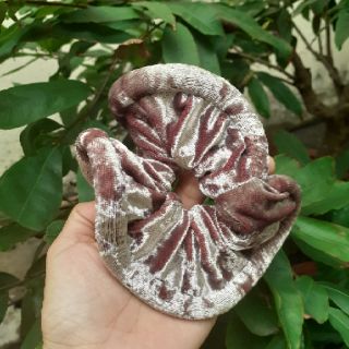 Dây cột tóc vải nhung xinh xắn 12 (dây cở to 11-13cm)
