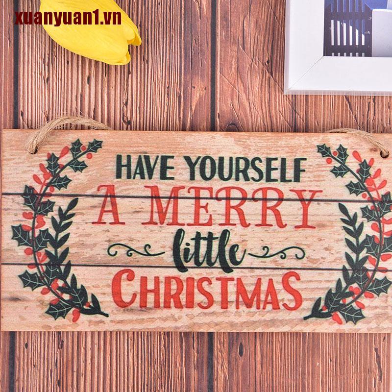 [xuanyuan1] Bảng Gỗ Treo Cửa Trang Trí Cây Thông Giáng Sinh
