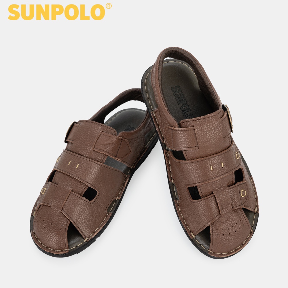 Xăng Đan Nam Da Bò Cao Cấp SUNPOLO SDA020 - Có Big size 44 45
