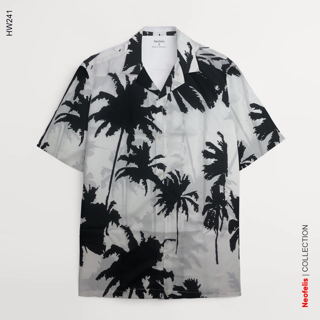 Áo sơ mi nam hoạ tiết Neofelis hawai đi biển cây dừa - HW241 | BigBuy360 - bigbuy360.vn