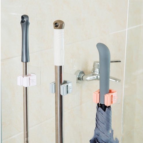 Móc Treo Chổi Thông Minh, Móc Dán Tường Kẹp Giữ Chổi