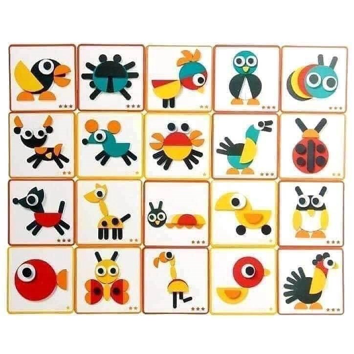 ĐỒ CHƠI GHÉP HÌNH KHỐI SÁNG TẠO MONTESSORI FUN BOARD