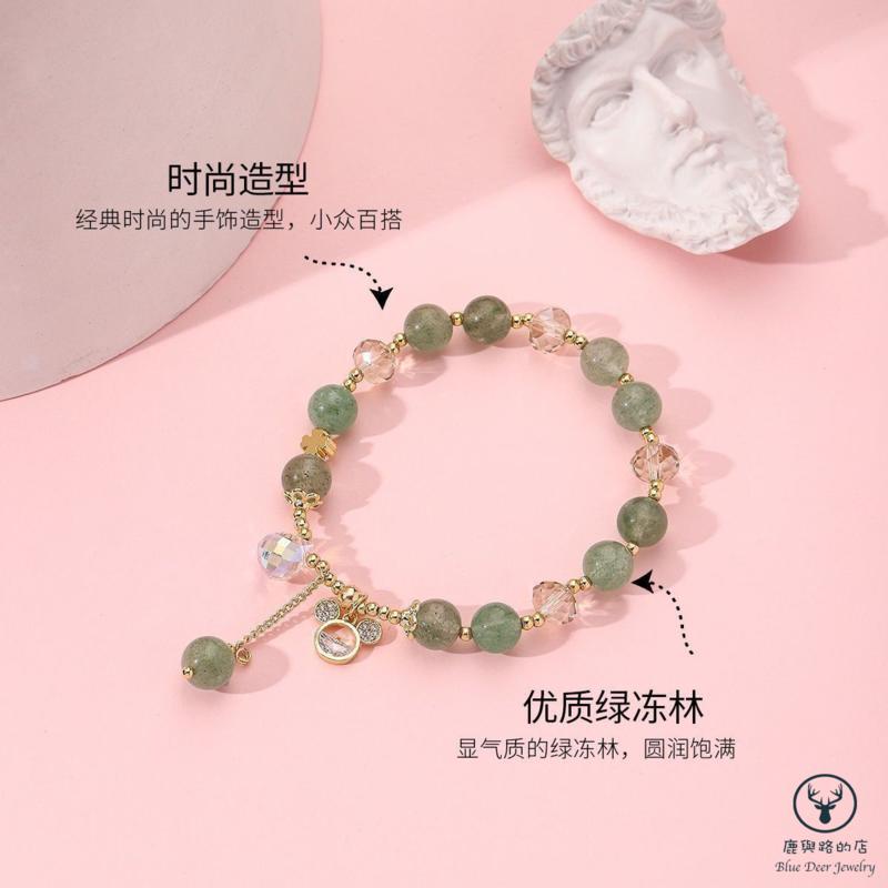 Vòng Tay Vòng Đeo Tay Pha Lê Họa Tiết Quả Dâu Nhiều Màu Sắc Thời Trang Cho Nữ đá phong thuỷ vòng tay Chính Hãng Thạch anh