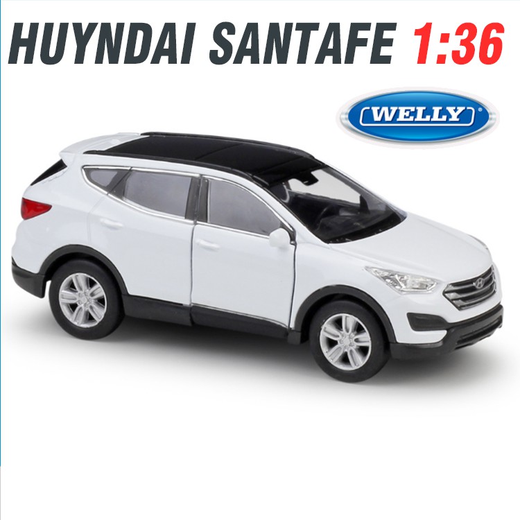 Mô hình xe Huyndai Santafe 1:36 bằng kim loại xe ô tô đồ chơi trẻ em