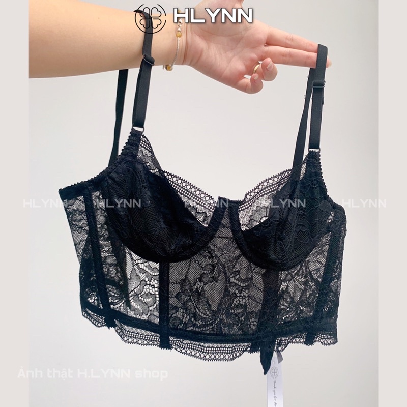 Áo lót ren có gọng áo corset ren đen m139a | BigBuy360 - bigbuy360.vn