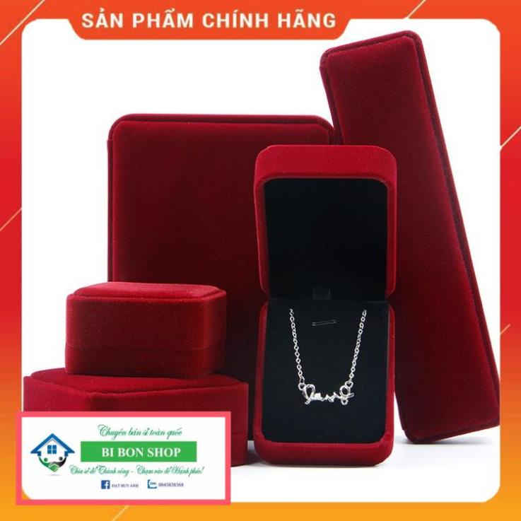 *HOT* [H4N4-Giá xưởng] COMBO 20 Hộp dây chuyền - Hộp đựng trang sức bọc nhung cao cấp kiểu nắp gập