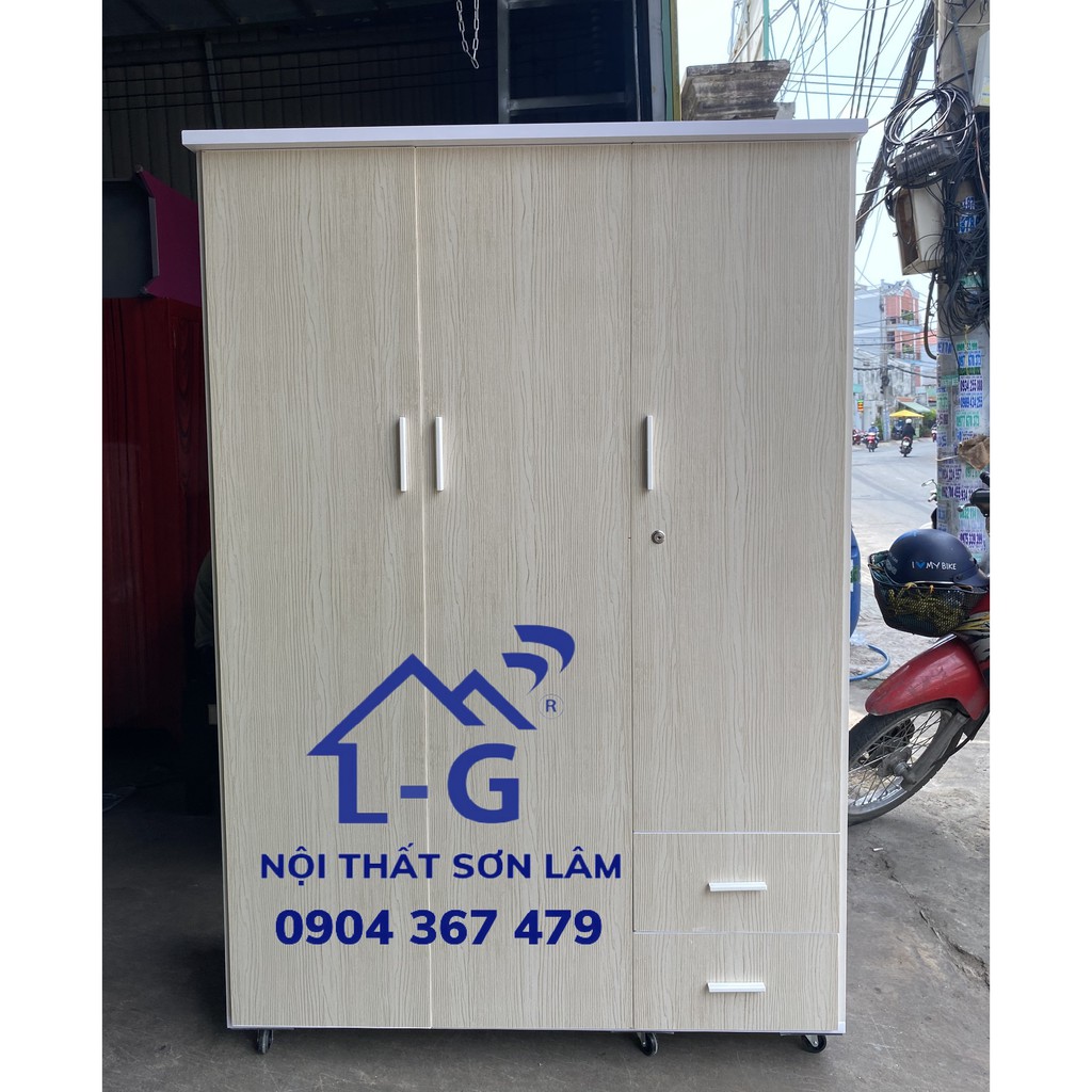 TỦ NHỰA TỦ QUẦN ÁO 3 CÁNH LỚN 1M7 VÂN GỖ SỒI ĐẸP GIÁ RẺ