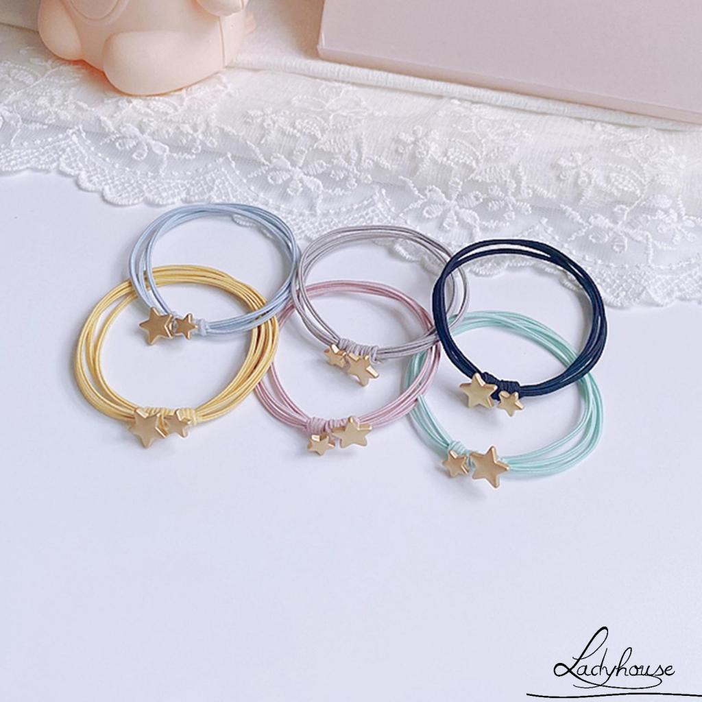 Dây Cột Tóc Đuôi Ngựa Trang Trí Ngôi Sao Sáng Tạo Ngọt Ngào Cho Nữ