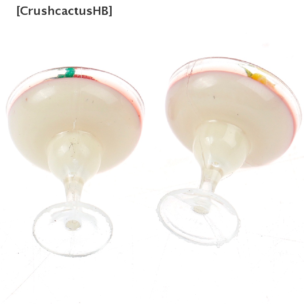 [CrushcactusHB] Mô Hình Ly Kem Sữa Chua Trang Trí Nhà Búp Bê Thu Nhỏ 1: 12 Bán Chạy