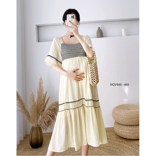  Đầm bầu HQV445 hàng nhập cao cấp shop Young Mom 