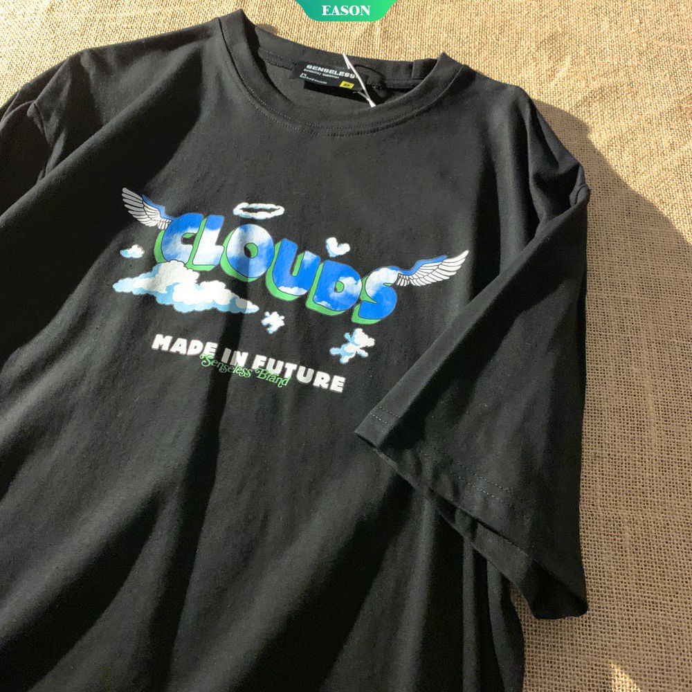 Áo Thun Cotton Tay Ngắn Dáng Rộng In Họa Tiết Hoạt Hình Dễ Thương Thời Trang Mùa Hè Cho Nữ