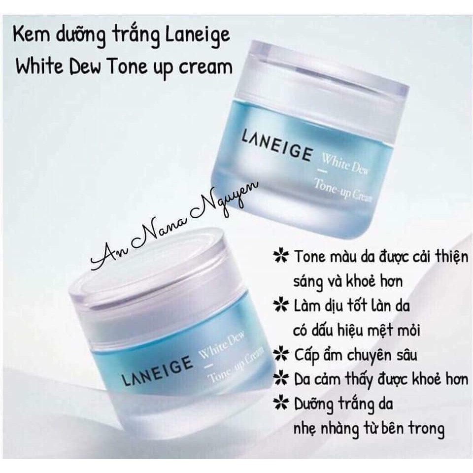 [BILL STORE] Kem Dưỡng Trắng Da Laneige White Dew Tone-Up Cream 50ML