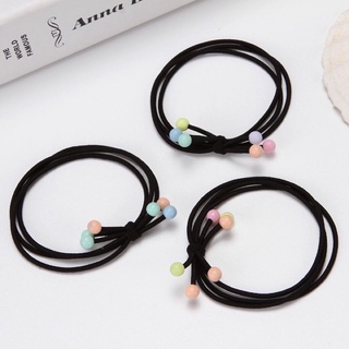 Set 10 dây buộc tóc 3 hạt cherry phong cách hàn quốc