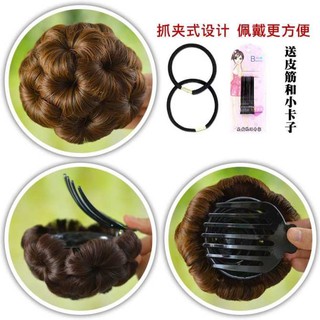 Búi Tóc Giả Xoăn Hoa