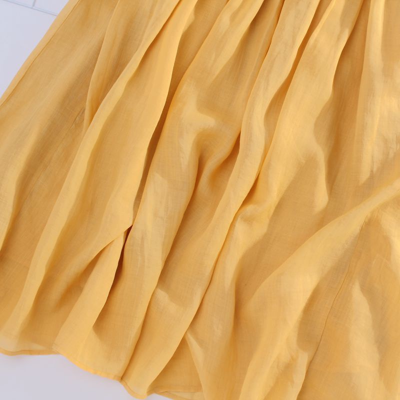 Đầm Cotton Lanh Dài Vừa Tay Dáng Chữ a Phong Cách Mới Dành Cho Nữ