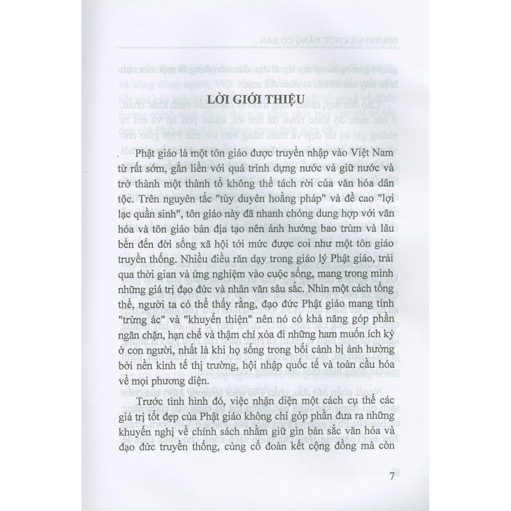 Sách - Giá Trị Và Chức Năng Của Phật Giáo Trong Xã Hội Việt Nam Hiện Nay