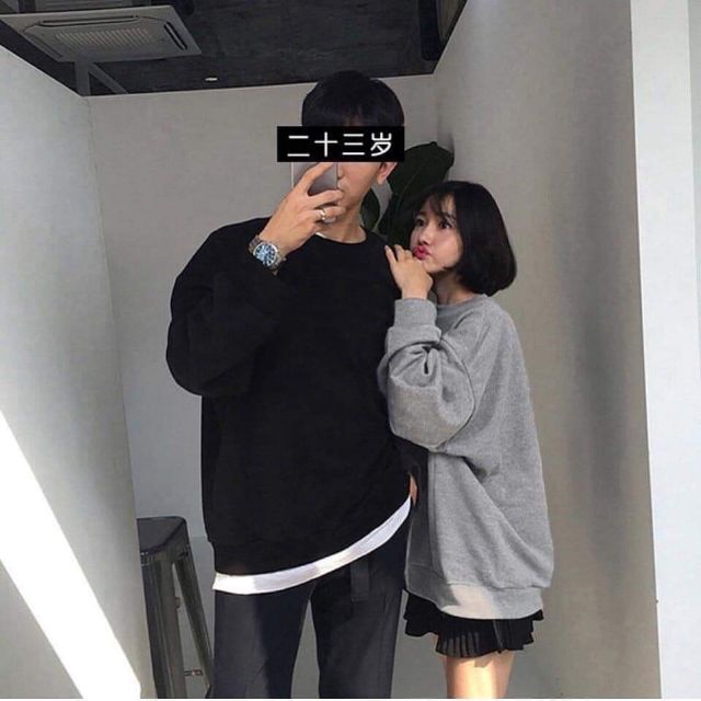 Sweater Xám Basic Tay Dài