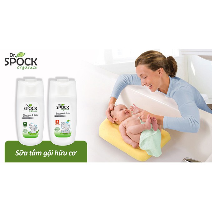 ✔️️️Sữa Tắm Gội Cho Bé Dr.Spock Organics 2 Trong 1 Cho Trẻ từ 0 Đến Trên 6 Tháng Tuổi An Toàn Tuyệt Đối