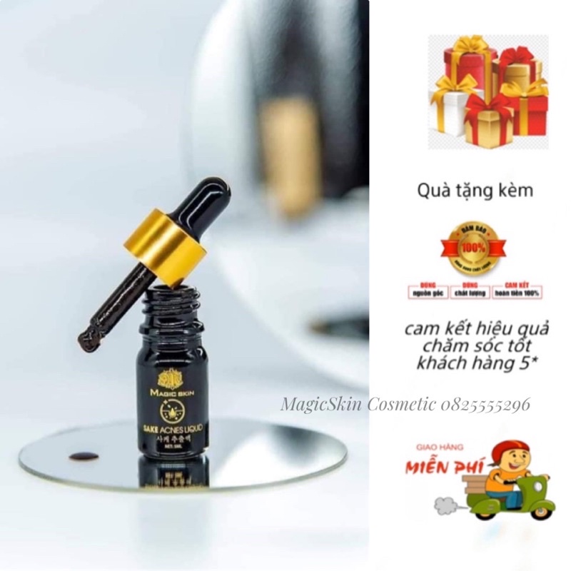 Serum ngừa mụn không sưng cốt rượu sake Sake Acnes Liquid Magic Skin