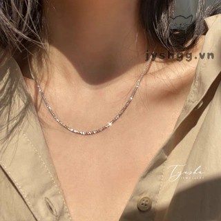 Dây chuyền choker hợp kim sáng bóng cổ điển đơn giản thời trang dành cho nam và nữ