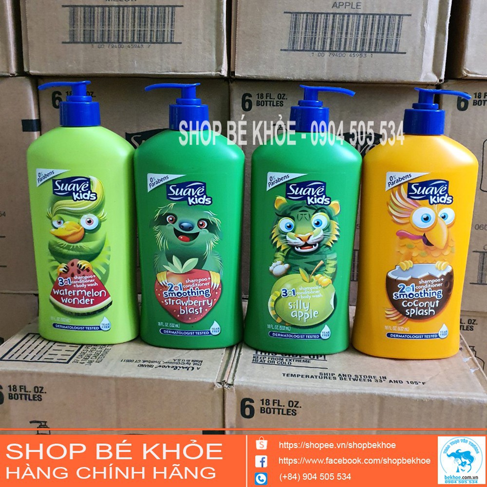 Sữa tắm gội cho bé Suave kids 532ml - 828ml - 1180ml