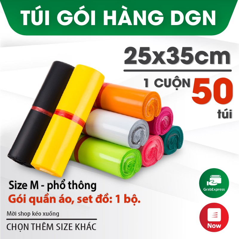 [KEO SIÊU DÍNH] 50 Túi Nilong gói hàng, tự dính, chuyên dụng, siêu tiết kiệm chi phí và thời gian DGN []25x35cm[]