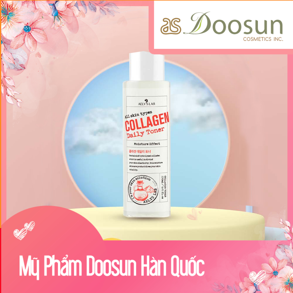 Nước Hoa Hồng, Cân Bằng Dưỡng Da, Chiết Xuất Collagen Thuỷ Phân Aely's Lab Collagen Daily Toner, Toner Hàn Quốc
