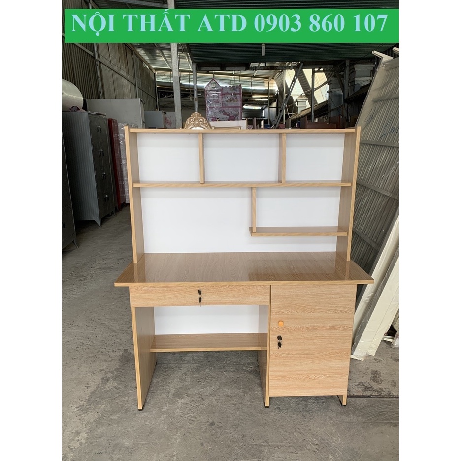 Bàn học sinh tiểu học cho bé gái màu hồng 80cm 1m 1m2 có kệ sách bình dương hcm