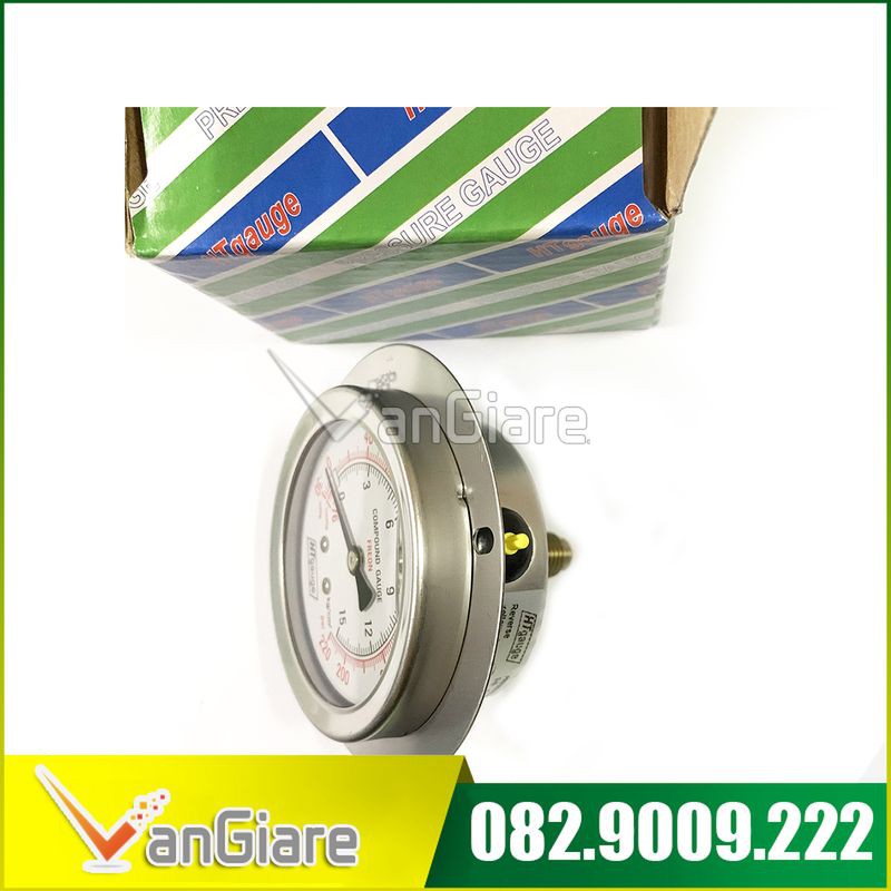 Đồng hồ đo áp suất NH3 Amoniac điện lạnh âm dương HTgauge, có dầu
