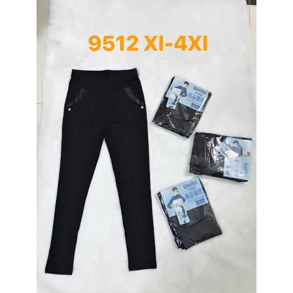 Quần Thun Ôm Nữ Trung Niên Trơn Hàng Quảng Châu Cao Cấp 4 Size Mỏng Mát Dai Vải 48-78Kg Vừa