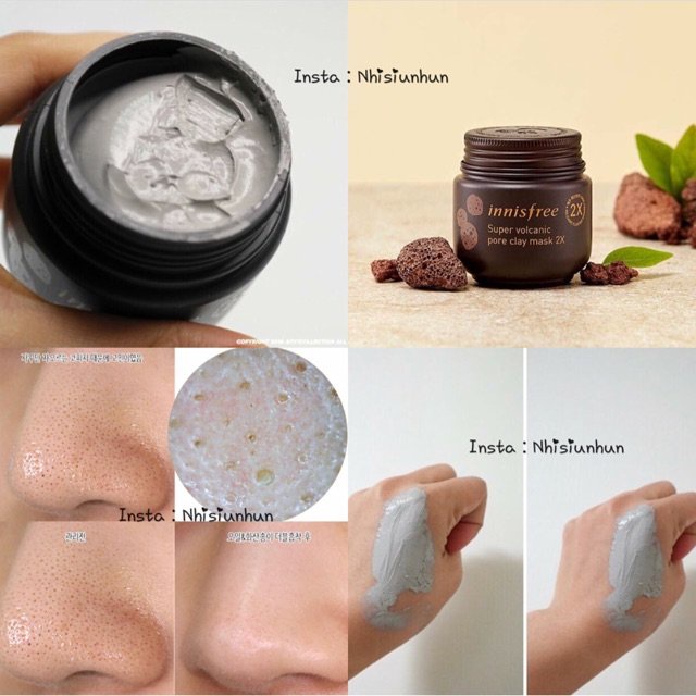 mụn đầu đen innisfree super volcanic giảm mụn đầu đen bã nhờn se khít lỗ chân lông sáng da 𝐓𝐚̣̆𝐧𝐠 𝐦𝐚́𝐲 𝐦𝐚𝐬𝐬𝐚𝐠𝐞 𝐦𝐚̣̆𝐭