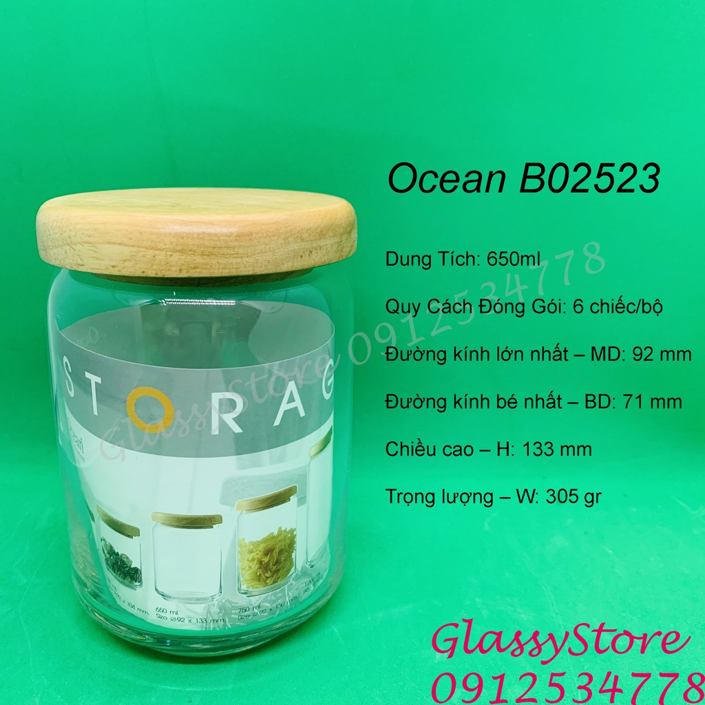 Lọ (hũ) Thủy Tinh Ocean Pop Jar - 325ml / 500ml / 650ml / 750ml / 1000ml (Hàng nhập khẩu Thái Lan chính hãng)