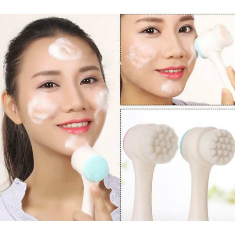 Cọ rửa mặt massage 3D 2 đầu - HPK0018 | BigBuy360 - bigbuy360.vn