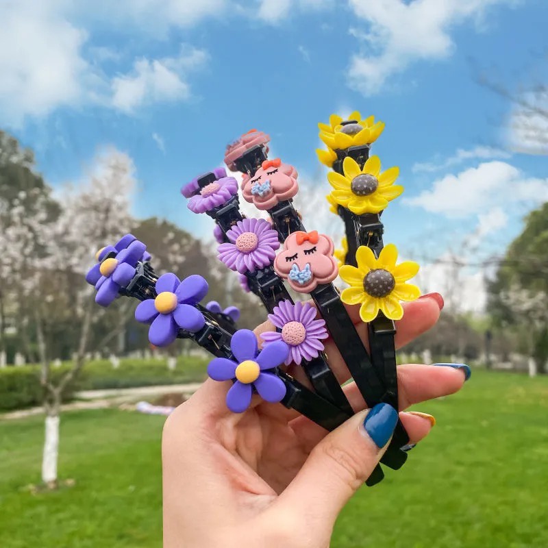 Cài Tóc Bé Gái Đính Hoa Nhiều Màu Sắc Duyên Dáng Dễ Thương