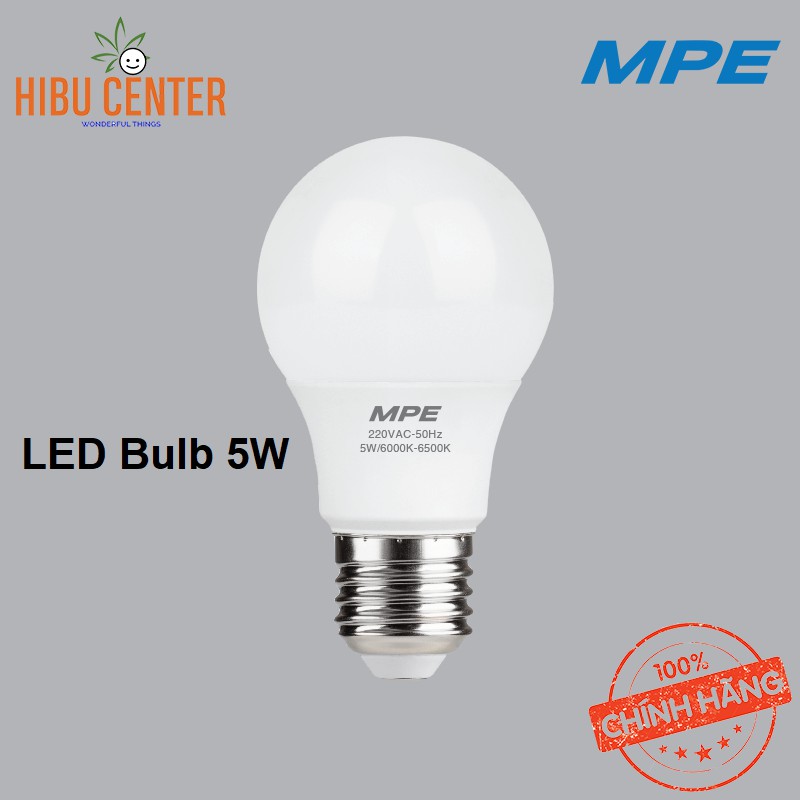 Combo 5 Bóng LED Bulb MPE 3W/ 5W/ 7W Hiệu Suất Ổn Định, Tuổi Thọ 30.000H, Thiết Kế Hiện Đại – Hàng Chính Hãng HIBUCENTER