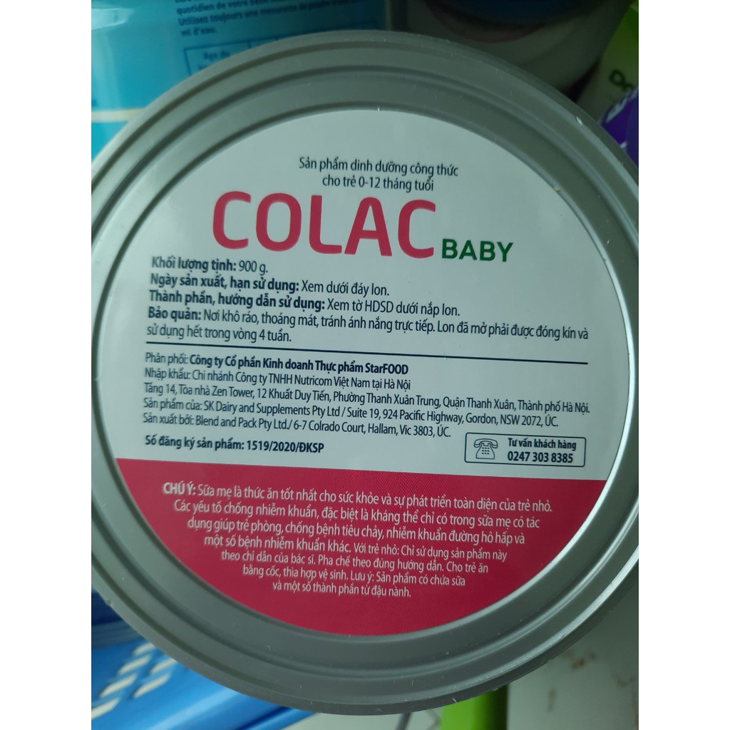 [CHÍNH HÃNG] SỮA COLAC BABY - NHẬP KHẨU NGUYÊN LON TỪ ÚC