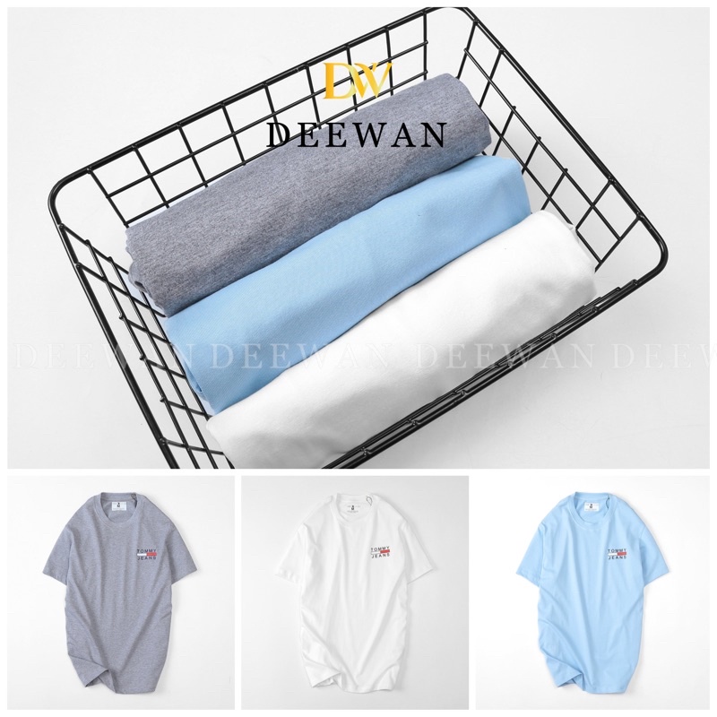 Áo Thun Nam Cổ Tròn Tommy, chất liệu cotton 100%, co dãn tốt, tay ngắn.