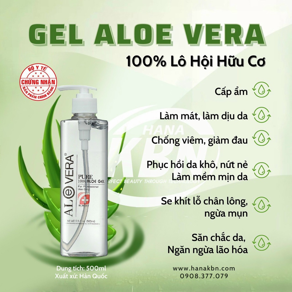 ALOEVERA GEL - 500ml   - Hàng Chính Hãng