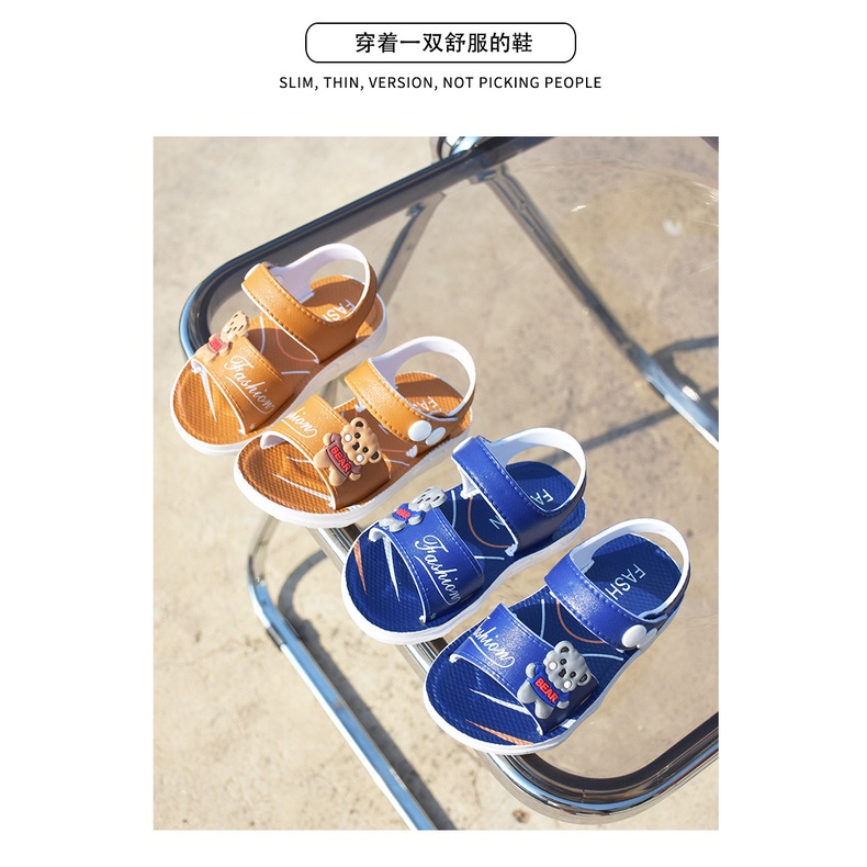 Giày Sandal Đế Mềm Chống Trượt Thời Trang Mùa Hè Dành Cho Bé Trai 2021