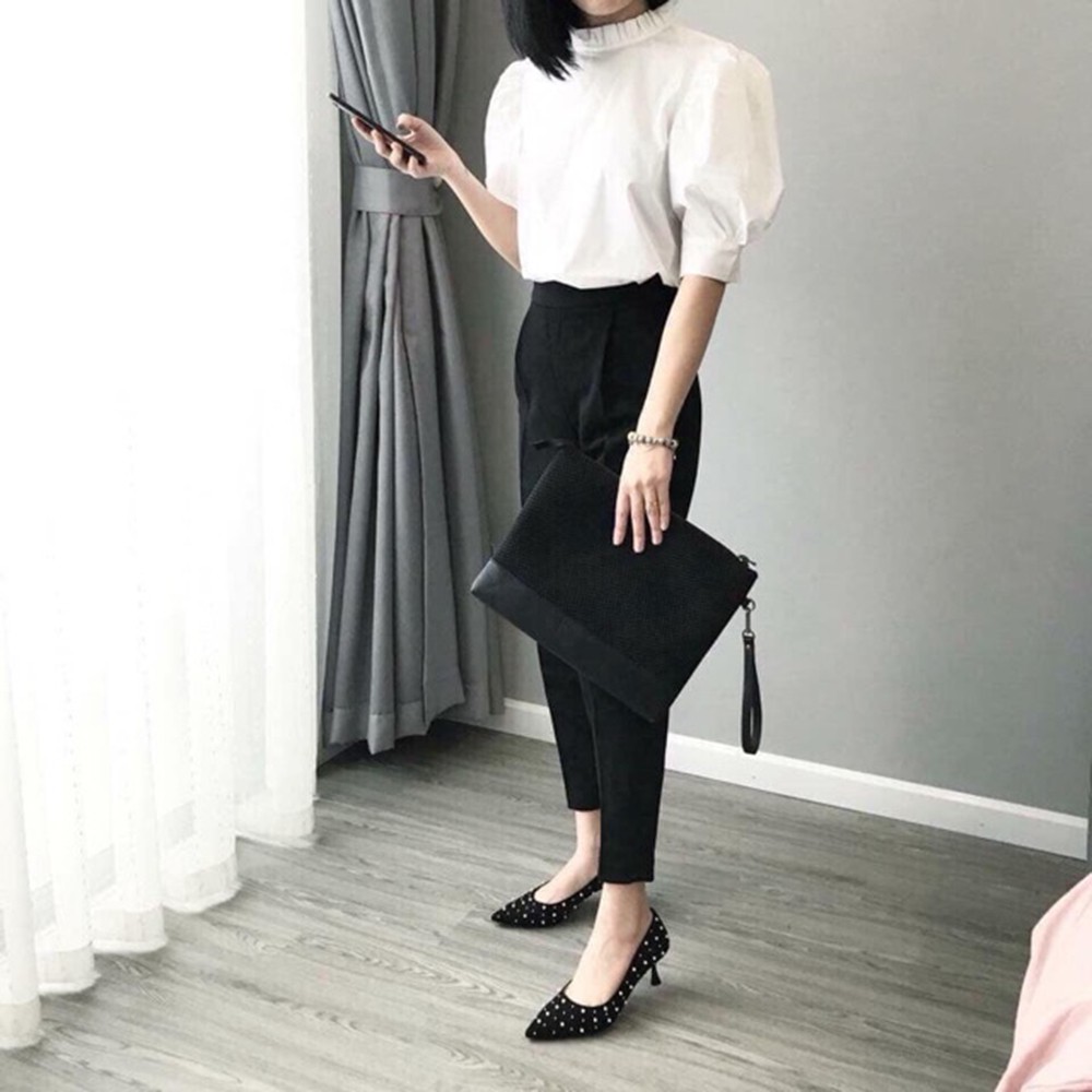 Quần baggy nữ công sở - quần tây nữ cạp chun sau dáng đẹp ROSA BOUTIQUE