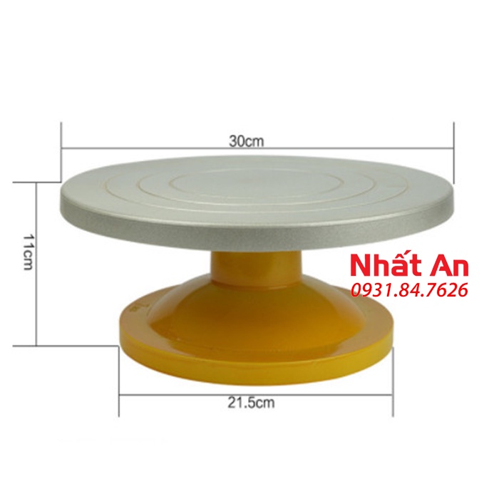 Bàn xoay nhựa đế đúc vàng 30cm