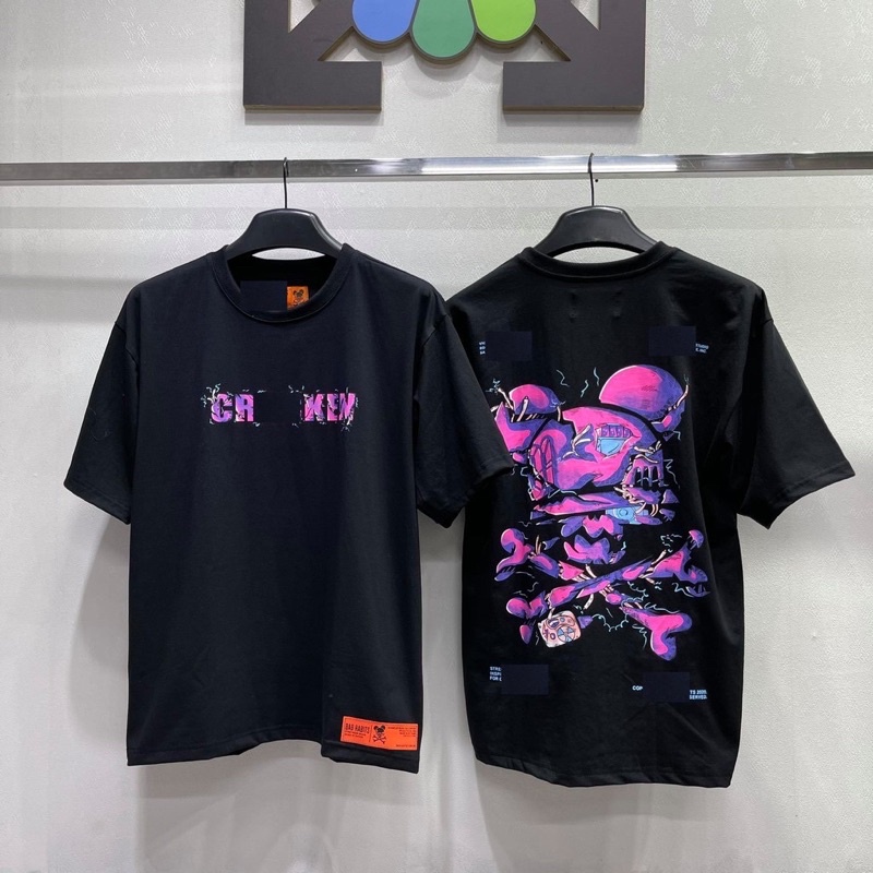 Áo Thun Tay Lỡ Unisex CRACKEN màu ĐEN /Nam nữ unisex/ Áo form rộng