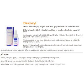 Dung Dịch Viêm Tai Chó Mèo - Virbac Dexoryl