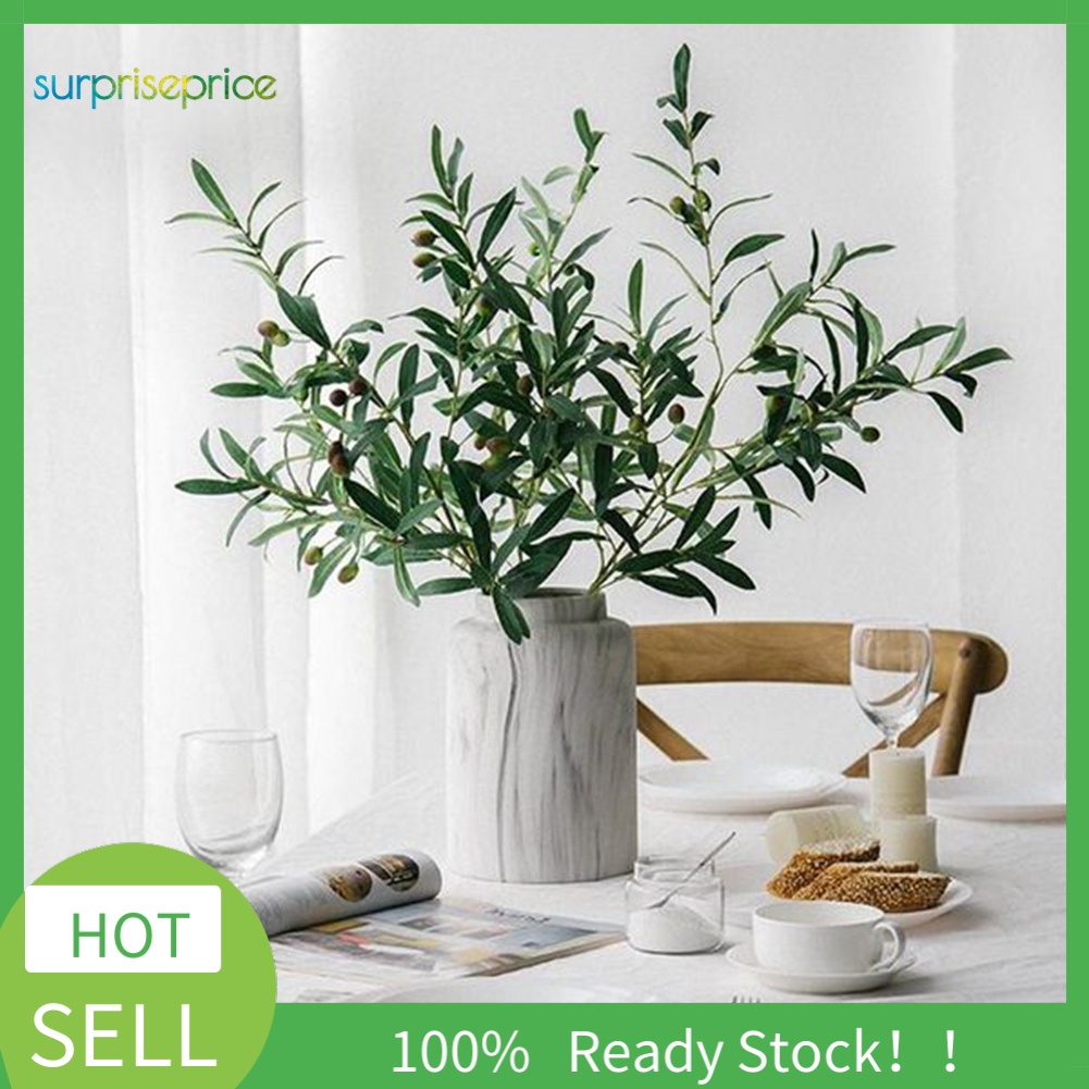 Cành ô liu nhân tạo có quả làm đạo cụ chụp ảnh/ trang trí nhà cửa