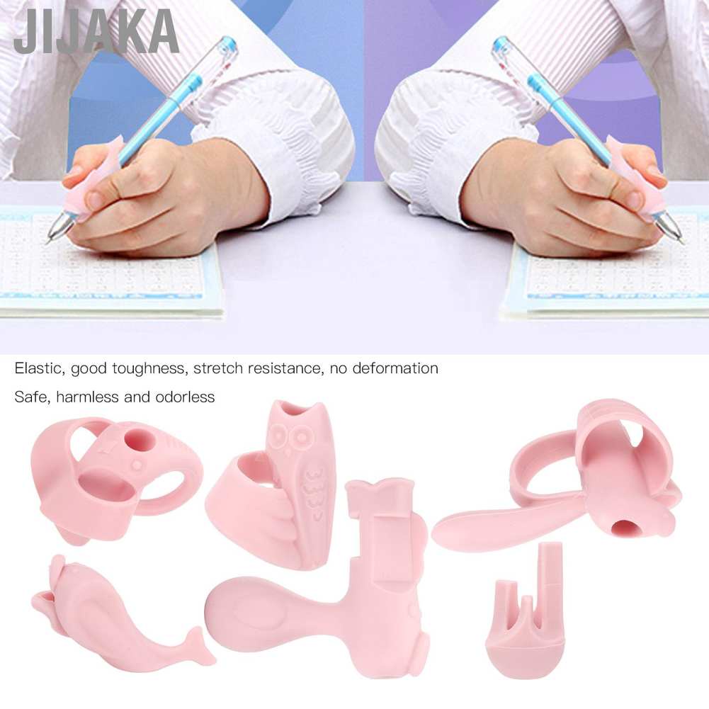 6 cái Mprince Writing Corrector Silicone Tư thế viết tay Trẻ em Chỉnh sửa Đào tạo Grip Pen