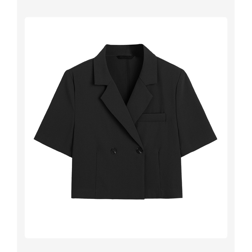 [Kèm Video ] Áo Khoác Blazer Nữ Cổ Vest Cao Cấp Tay Lỡ Phối Túi Giả Dáng Croptop Sami | BigBuy360 - bigbuy360.vn