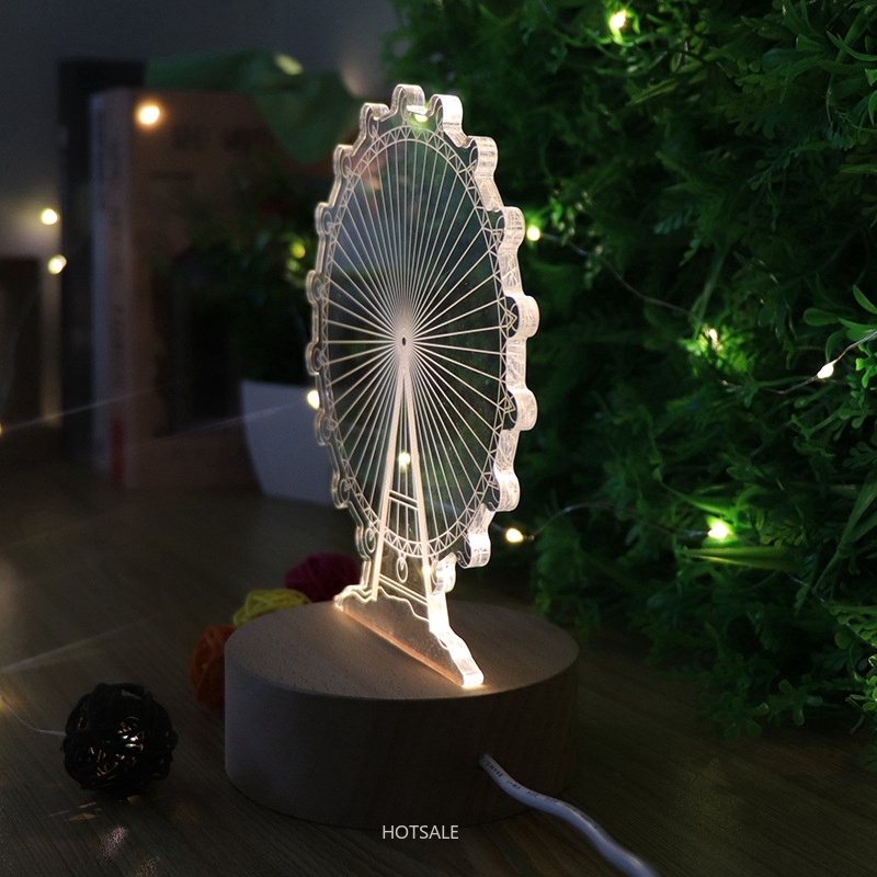 Đèn ngủ để bàn hình 3D sáng tạo độc đáo